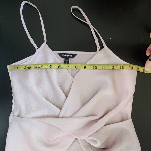 Express Pink Camisole with Twist Detail Size XS Express Ballet Pink Tank Top - Picture 6 of 9